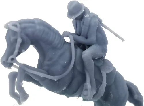 Vista 4 de Outland Models Scenery Miniature Western Cowboy w Horse Figura Set 1:48 O Escala