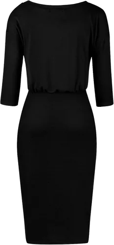 Vista 3 de Moyabo vestido lápiz informal de oficina con mangas 34 y cuello redondo para mujer