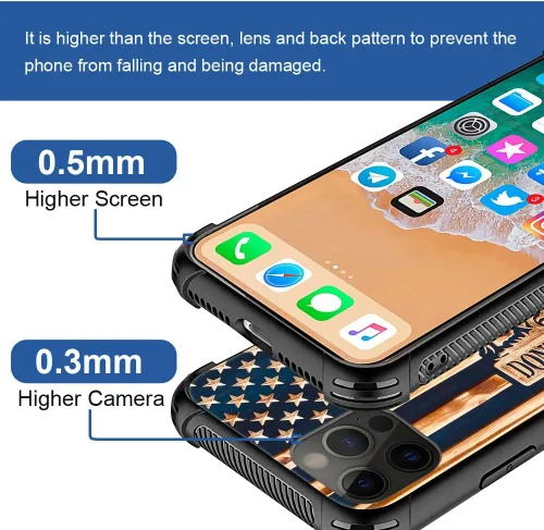 Vista 4 de DAIZAG Funda compatible con iPhone 11, protección completa, a prueba de golpes, antiarañazos, funda de poliuretano termoplástico para hombre y Dont