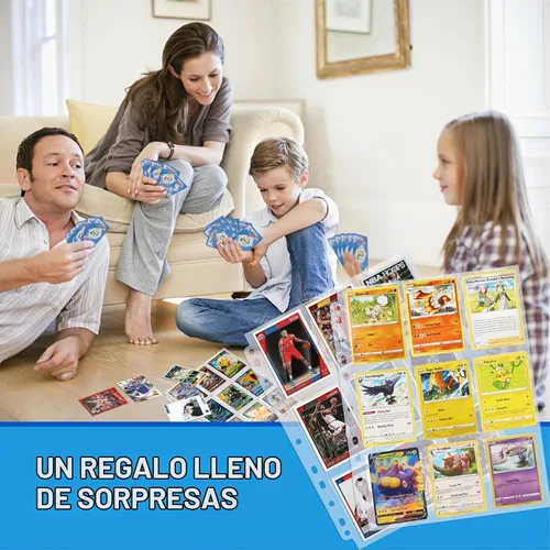Vista 7 de ABLY 540 bolsillos de doble cara para tarjetas intercambiables, 9 bolsillos, protectores de tarjetas de juego de plástico transparente