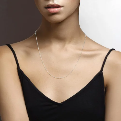 Vista 3 de Miabella Solid 925 Sterling Silver Italian 2mm Paperclip Link Chain Necklace for Women, Made in Italy