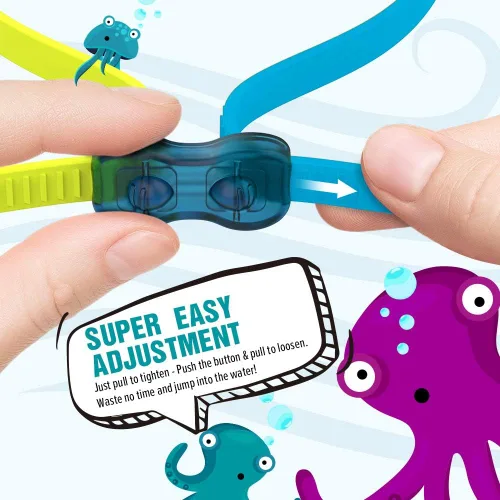 Vista 3 de OutdoorMaster - Gafas de natación de ajuste rápido para niños (2 unidades)