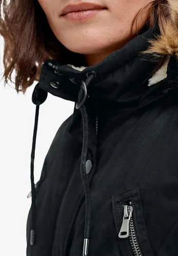 Vista 5 de Ellos Abrigo parka acampanado moderno de talla grande para mujer