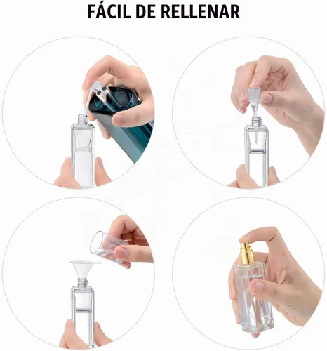 Vista 2 de Botella atomizadora de vidrio de 1.0 fl oz, botellas de perfume de 1 oz vacías, atomizador de vidrio, botella atomizador de viaje pequeña recargable