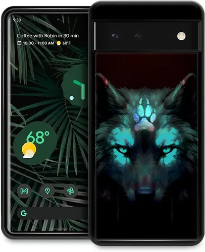 Vista 36 de CARLOCA Funda compatible con Samsung Galaxy S23 Plus, diseño gráfico de identidad negro espiritual lobo, a prueba de golpes, antiarañazos