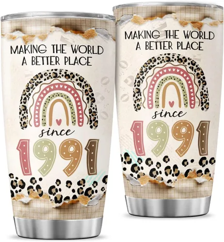 Vista 9 de Making The World A Better Place Since 1996 - Vaso de acero inoxidable de 20 onzas, regalo de cumpleaños para mujeres, regalo de cumpleaños para 30