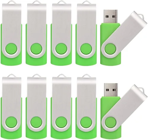 Vista 7 de Paquete de 50 unidades USB 2.0 de memoria flash de 128 MB, color negro
