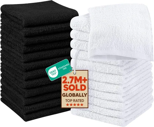Vista 15 de Utopia Towels Juego de 12 paños de algodón – 100% algodón hilado en anillo, paños de franela de alta calidad, altamente absorbentes y suaves al