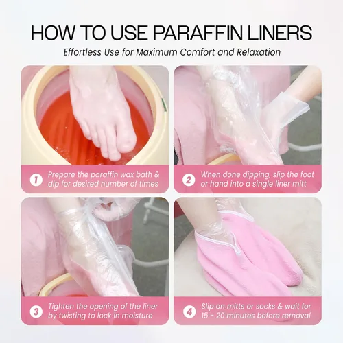 Vista 5 de 4000 unidades – Cera de parafina de Pana o revestimientos de baño de plástico para manos o pies, uso profesional o personal, 15 x 10 pulgadas