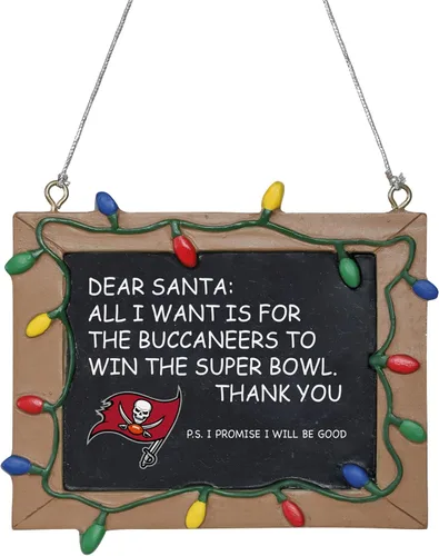 Vista 29 de NFL Resin Holiday Christmas Chalkboard Sign Ornament