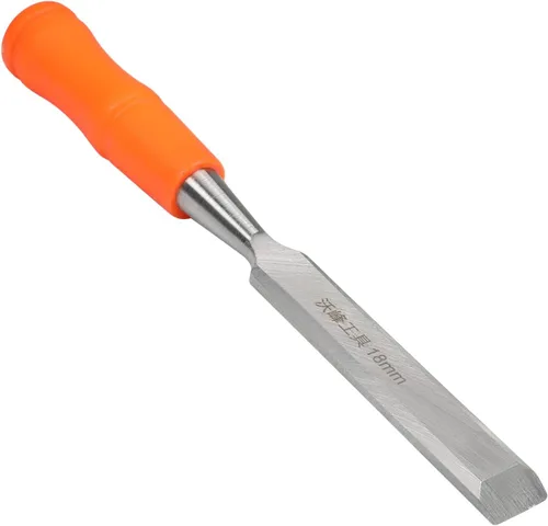 Vista 8 de Utoolmart Cincel de madera para carpintería de 0.394 in de ancho cabeza plana de talla de acero de alto carbono y mango de PVC para carpintería