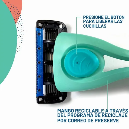 Vista 6 de Cartuchos para afeitado de cinco hojas Preserve