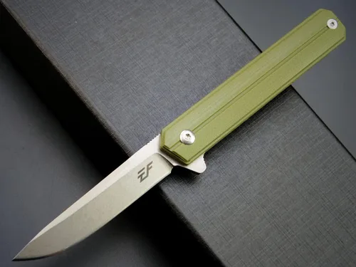 Vista 2 de Eafengrow EF64 cuchillo plegable con hoja de acero D2, mango G10, multiherramienta, cuchillo de bolsillo para camping, senderismo, herramienta