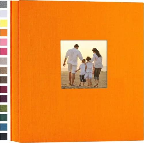 Vista 21 de potricher - Álbum de fotos pequeño para 100 fotos de 4 x 6 pulgadas, con portada de lino con foto, familiar, para bodas, aniversarios, bebés o Beige