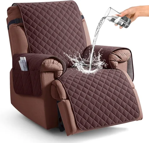 Vista 13 de KinCam Funda 100% impermeable para silla reclinable, fundas de sofá reclinable para mascotas, perros, funda de sofá reclinable, protector de muebles