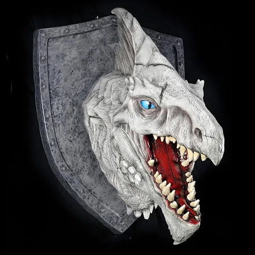 Vista 9 de WizKids D&D Réplicas de los Realms: Placa de Trofeo Dragón Blanco Calabozos y Dragones