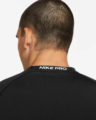 Vista 3 de Nike Pro Dri-FIT - Camiseta de entrenamiento de manga larga y ajuste ajustado para hombre Negro