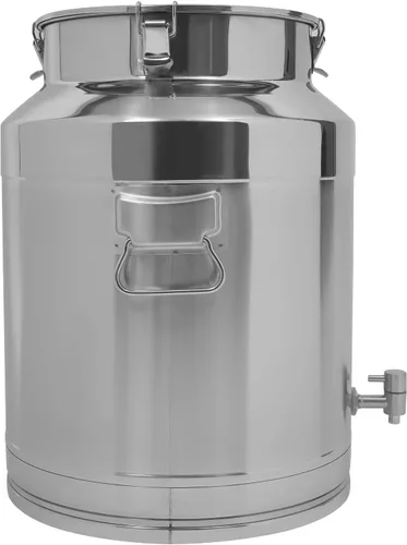 Vista 24 de Cubo de leche de acero inoxidable de 5 litros y 1.32 galones, cubo de vino con tapa sellada, resistente (5 l, sin grifo)