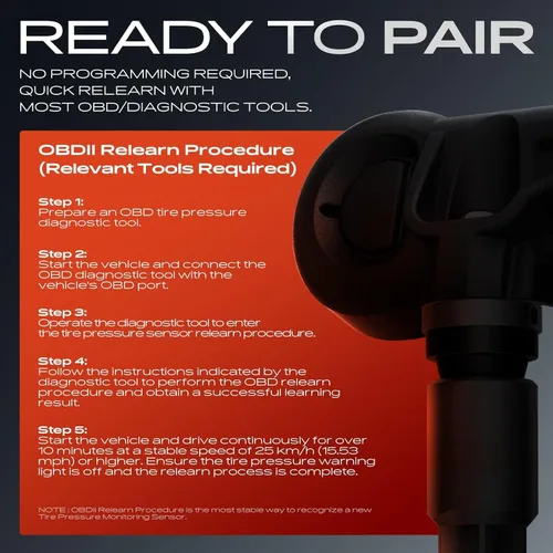 Vista 10 de A-Premium 4 piezas de sensor TPMS preprogramado Sensor de monitoreo de presión de neumáticos - Compatible con modelos Ford, Lincoln - Bronco, Edge