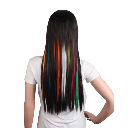 Vista 3 de MapofBeauty 20" Clip-in pelo recto extensión de pelo pedazo (blanco)