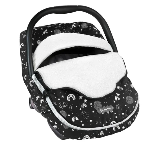 Vista 11 de Yoofoss Funda para Asiento de Coche de Bebé Cubiertas de Capota de Asiento de Coche de Invierno para Proteger al Bebé del Viento Frío, Funda