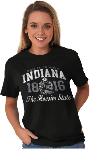 Vista 34 de Indiana Midwestern Souvenir Tourist in Crewneck Camisetas Mujer