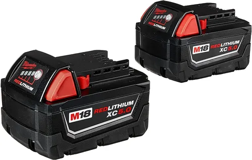 Vista 2 de Milwaukee 48-11-1852 M18 REDLITHIUM XC Batería de iones de litio de 5 Ah de capacidad extendida (paquete de 2)