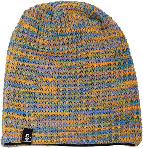 Vista 3 de Gorro holgado para mujer, boina de punto, gorra de calavera holgada para invierno y verano, B08w Azul/Amarillo/Púrpura