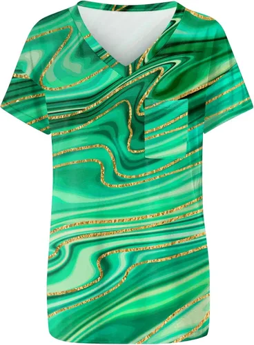 Vista 5 de Summer Tops for Women 2023 Tshirts Holiday Travel Bohemian Teen Girls 70s Spring Tops for Women 2023 Trendy