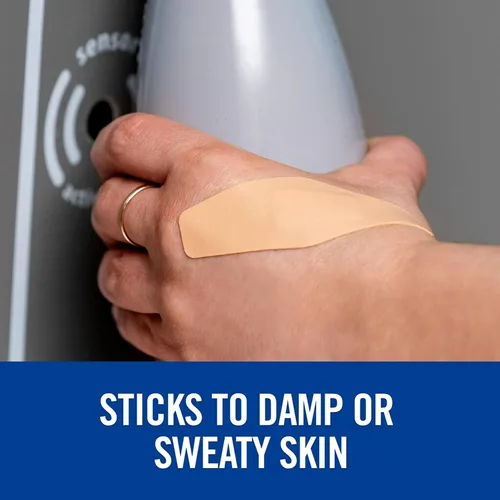 Vista 4 de Nexcare Vendaje acolchado de espuma impermeable, rodilla y codo, beige, 8 unidades (paquete de 1)