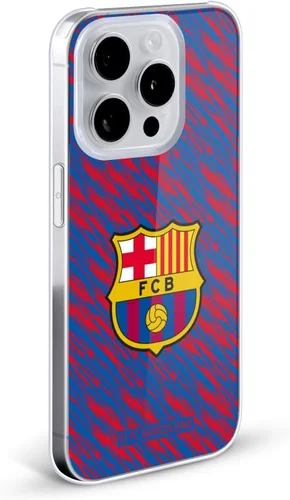 Vista 2 de Head Case Designs Funda rígida con licencia oficial del FC Barcelona Glitch Crest para iPhone 14 de Apple