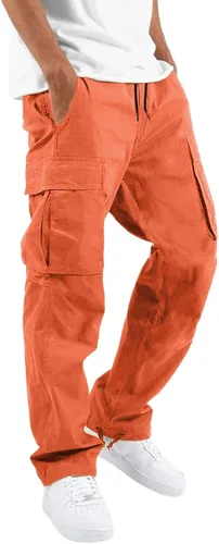 Vista 71 de Pantalones deportivos para hombre, pantalones de otoño e invierno y sólidos para hombres y hombres, cómodos con múltiples bolsillos