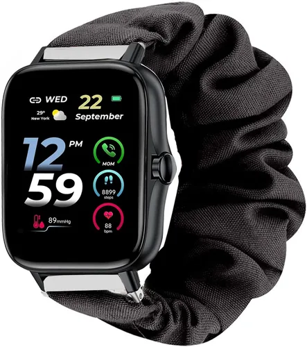 Vista 7 de Correa de repuesto compatible con ANDFZ Smartwatch ANDFZ, banda elástica de tela Lamshaw para mujer, compatible con ANDFZ T42 1.72/Geelyda Y20
