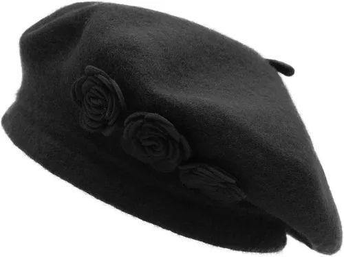 Vista 22 de ZLYC Boina Francesa de Lana Sombrero Color Sólido Gorra Boina para Mujeres y Niñas Amarillo básico
