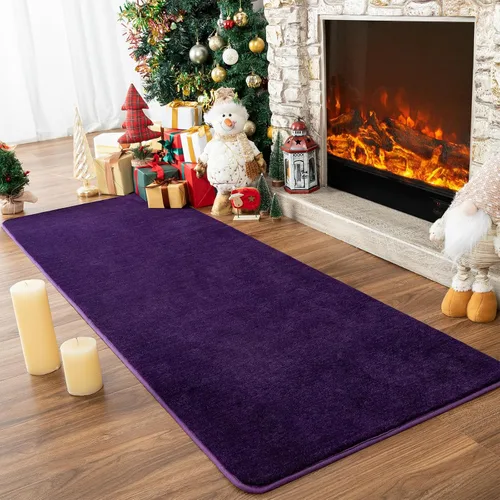 Vista 20 de Przemy Alfombras negras lavables para dormitorio, sala de estar, alfombra de pasillo de 2 x 6 pies, alfombra de interior de espuma viscoelástica