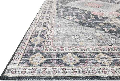 Vista 4 de Loloi Colección Skye SKY-02 - Alfombra de área, carbón/multi, 6'-0" x 9'-0