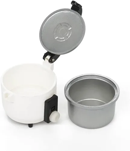 Vista 3 de Odoria 1/12 - Arrocera en miniatura para casa de muñecas, accesorios de cocina, color blanco