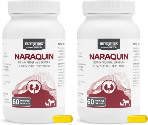 Vista 9 de Nutramax Laboratories NARAQUIN™ Complemento de unión de fosfato dietético + apoyo renal para gatos y perros, 60