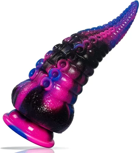 Vista 7 de Consolador Tentáculo Juguetes Sexuales para Adultos: Consolador monstruo luminoso grueso de 7.5 pulgadas con ventosa, consoladores grandes