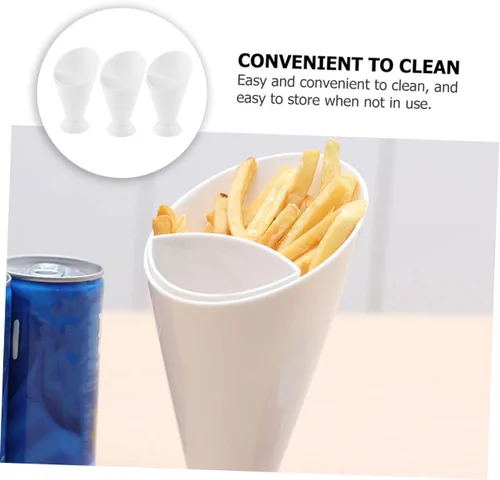Vista 8 de Happyyami 6 unids Fritas Papas Fritas Taza de Ensalada Mini Alimentos Bandeja de Huevo Para Mini Postres Fry Fría Fría Taza de Inmersión de Cerámica