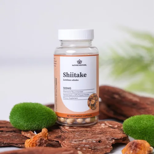 Vista 8 de Nature Restore Suplemento de extracto de hongos Shiitake, 90 cápsulas, alta concentración de polisacárido del 30%, sin OMG, sin gluten