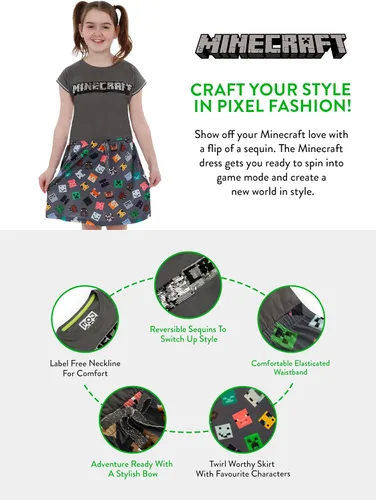 Vista 4 de Minecraft Vestido para niña