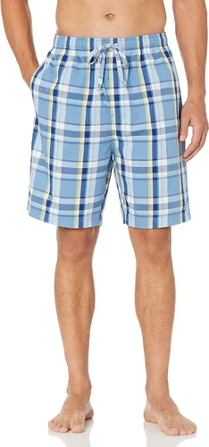 Vista 14 de Nautica - Pijama corto para dormir de hombre, 100% algodón, tejido suave, cintura elástica Azul