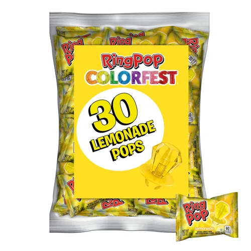 Vista 12 de Ring Pop Paquete de piruletas a granel de frambuesa azul envuelta