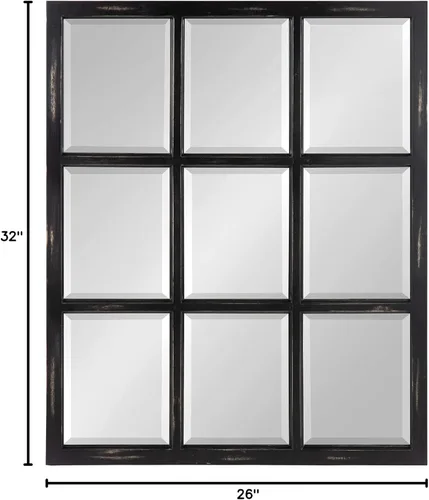 Vista 6 de Kate and Laurel Hogan Windowpane Framed Wall Mirror