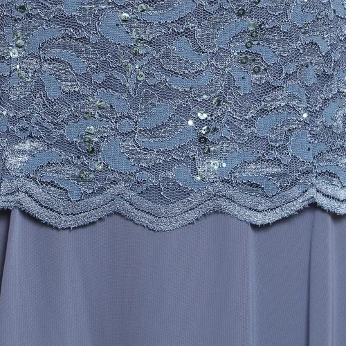 Vista 2 de Alex Evenings - Vestido de lentejuelas para mujer, ilusión de dos piezas, longitud por debajo de la rodilla, tallas petite y regulares