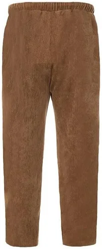 Vista 3 de Pantalones de vestir de Navidad para hombre, diseño de árbol de Navidad, copo de nieve, Papá Noel, parte delantera plana, pantalones de negocios