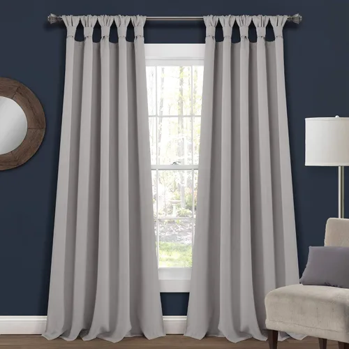 Vista 22 de EcoDrapes Paneles de cortina macizos con pestañas trenzadas para casa de lujo (rosa bebé, 52 pulgadas de ancho por 63 pulgadas de largo, 1 panel)