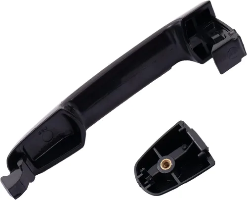 Vista 3 de Manija de puerta trasera para conductor y pasajero para 03-13 Toyota Corolla, RAV4/Highlander, Pontiac Vibe, 02-06 Camry, sin llavero, negro