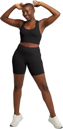 Vista 5 de Hanes Originals, bicicleta elástica de algodón, pantalones cortos de tiro alto para mujer